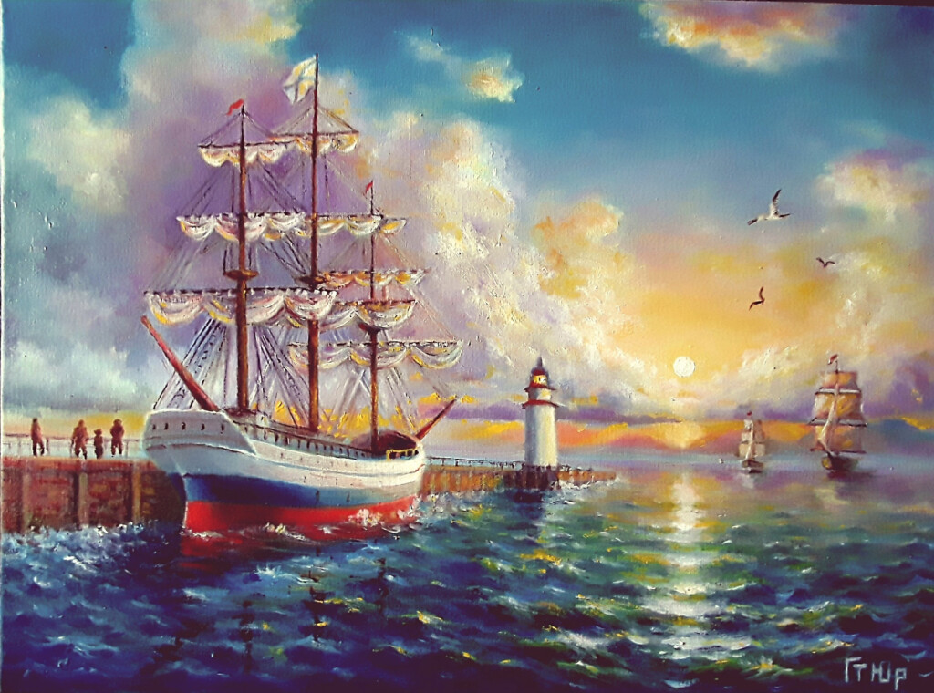 В  нашу гавань заходили корабли