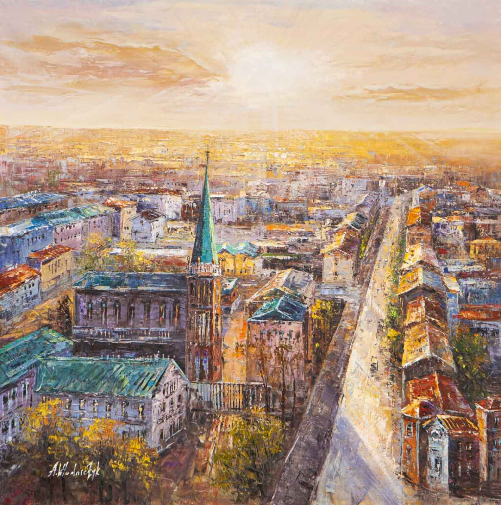 Романтичный закат над Черняховском