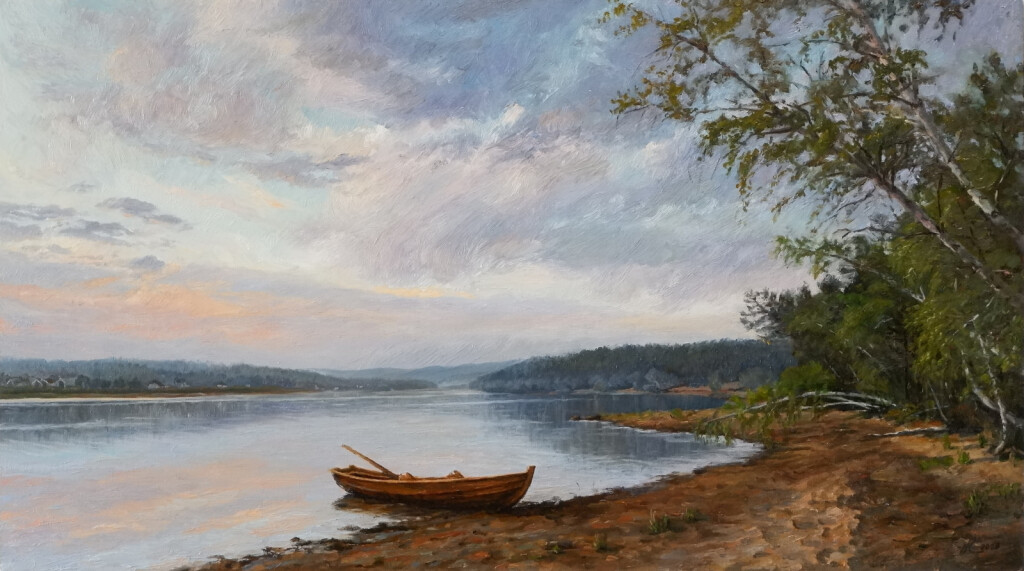 Тихий вечер. Река Ангара.