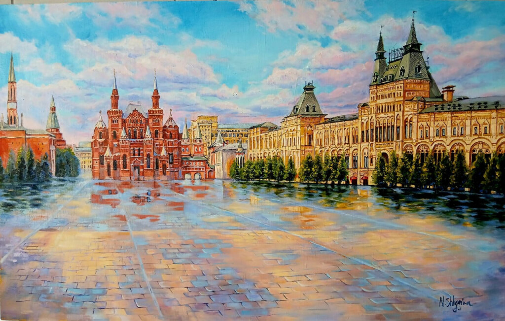 Красная площадь после дождя