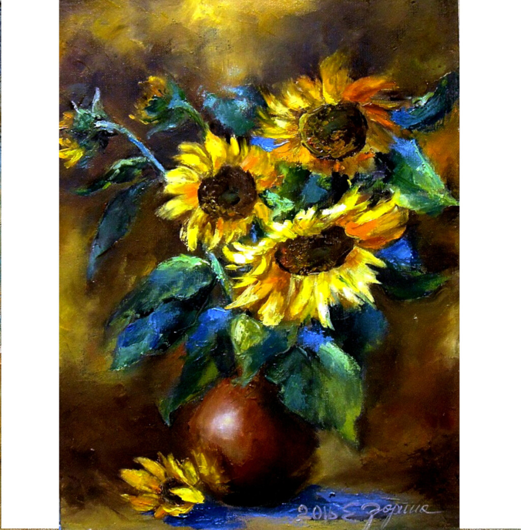 Подсолнухи в вазе