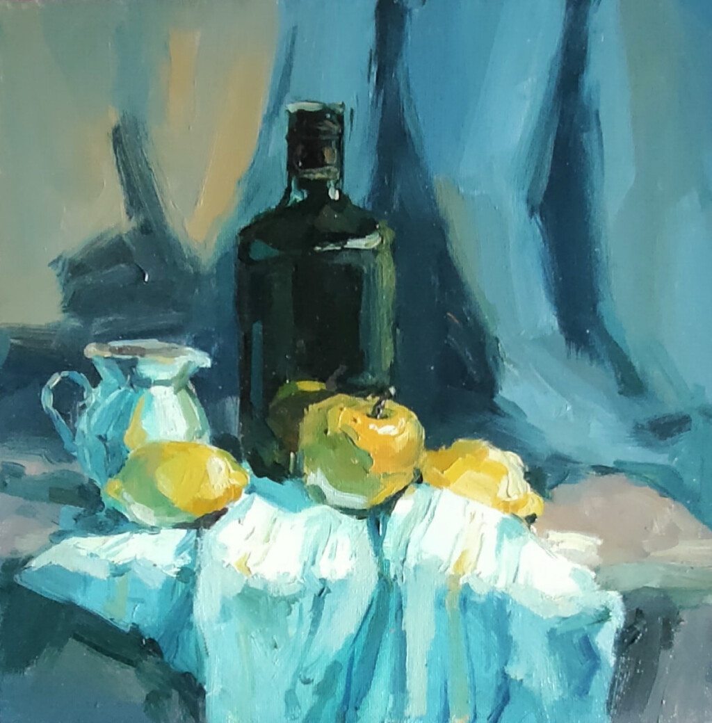 Мужской натюрморт с лимонами