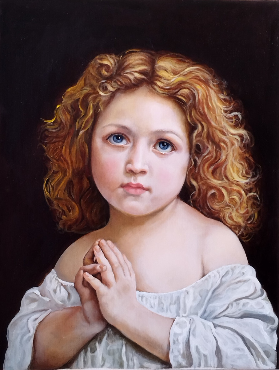 копия картины Адольфа Вильяма Бугро Малышка