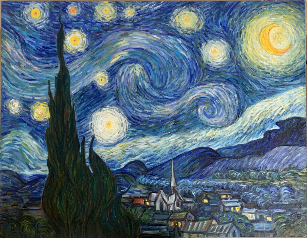 Копия картины Ван Гога  « Звездная ночь»