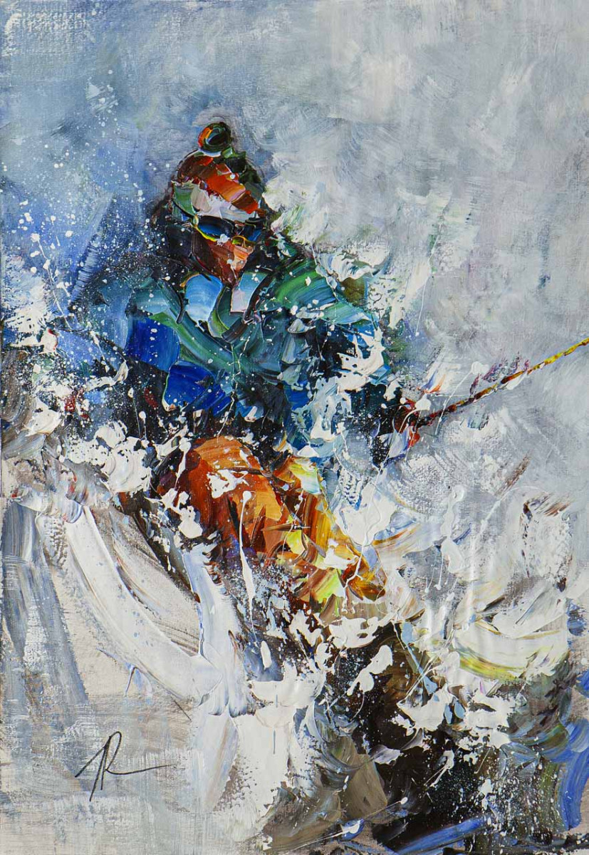 Сноубордист. Удовольствие от скорости