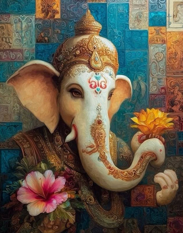 Цветочная мантра Ганеши
