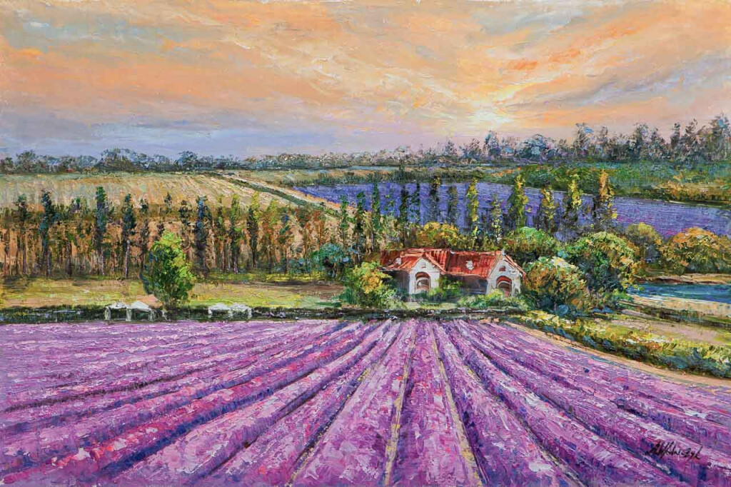 На закате вдыхаю лавандовый запах