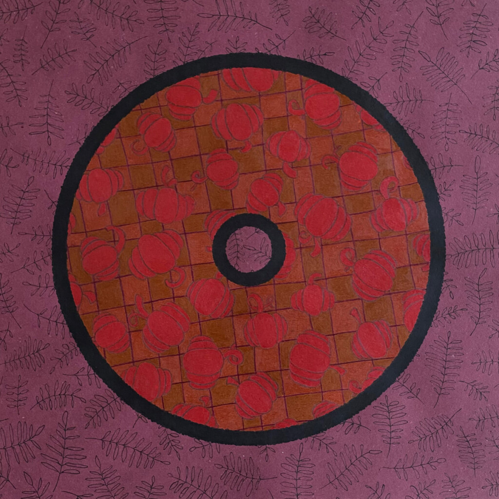 Повод (3) Осенняя картина с тыквенным узором Графика с тыквами