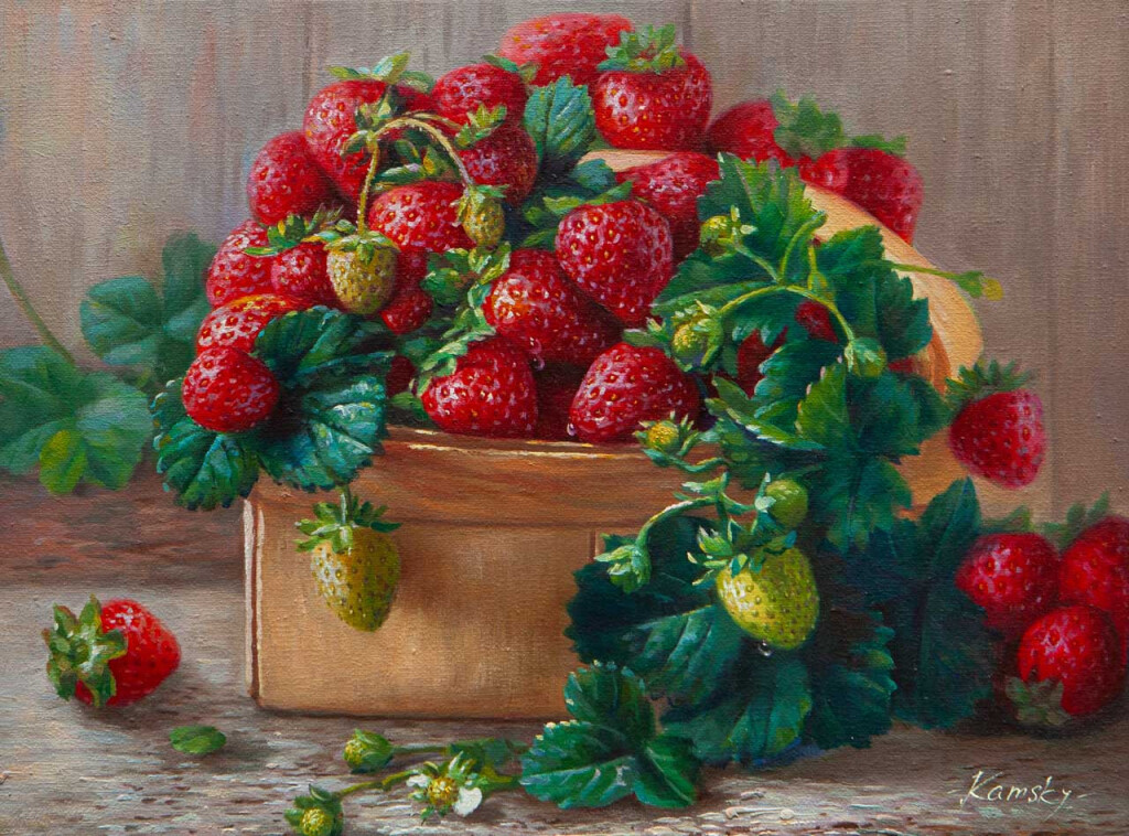 Теплые воспоминания о детстве. Лукошко клубники