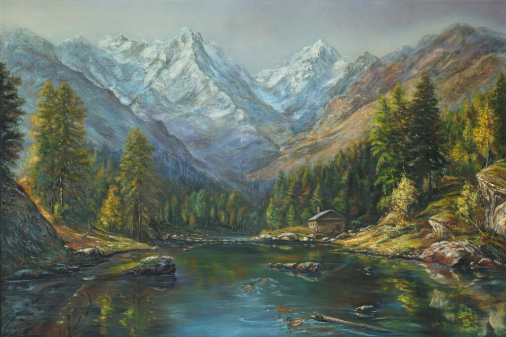 Красивое горное озеро