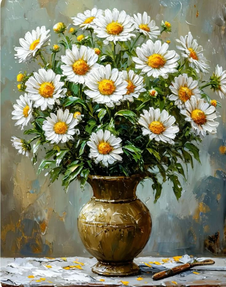 Ромашки в вазе