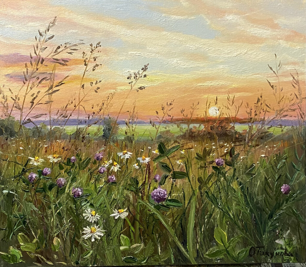 Закат над полюшком