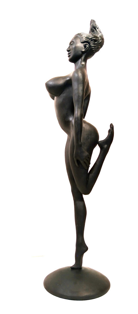 Чёрная девушка дождя 70 см.