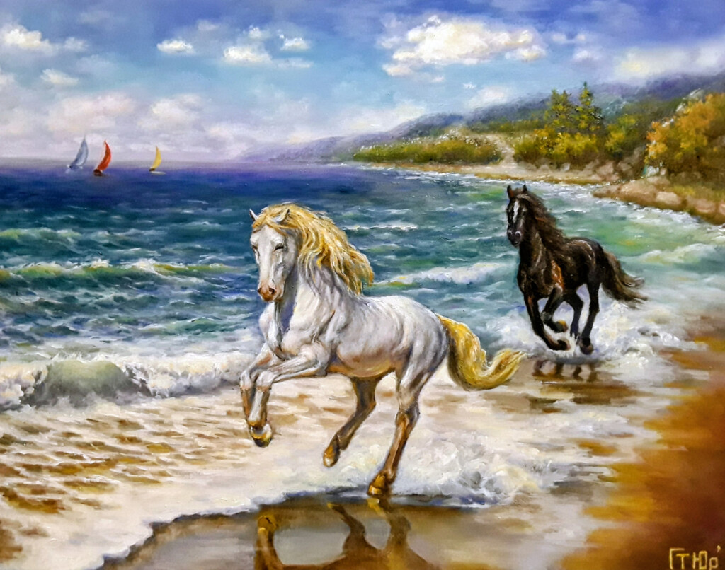 Белый конь и вороной