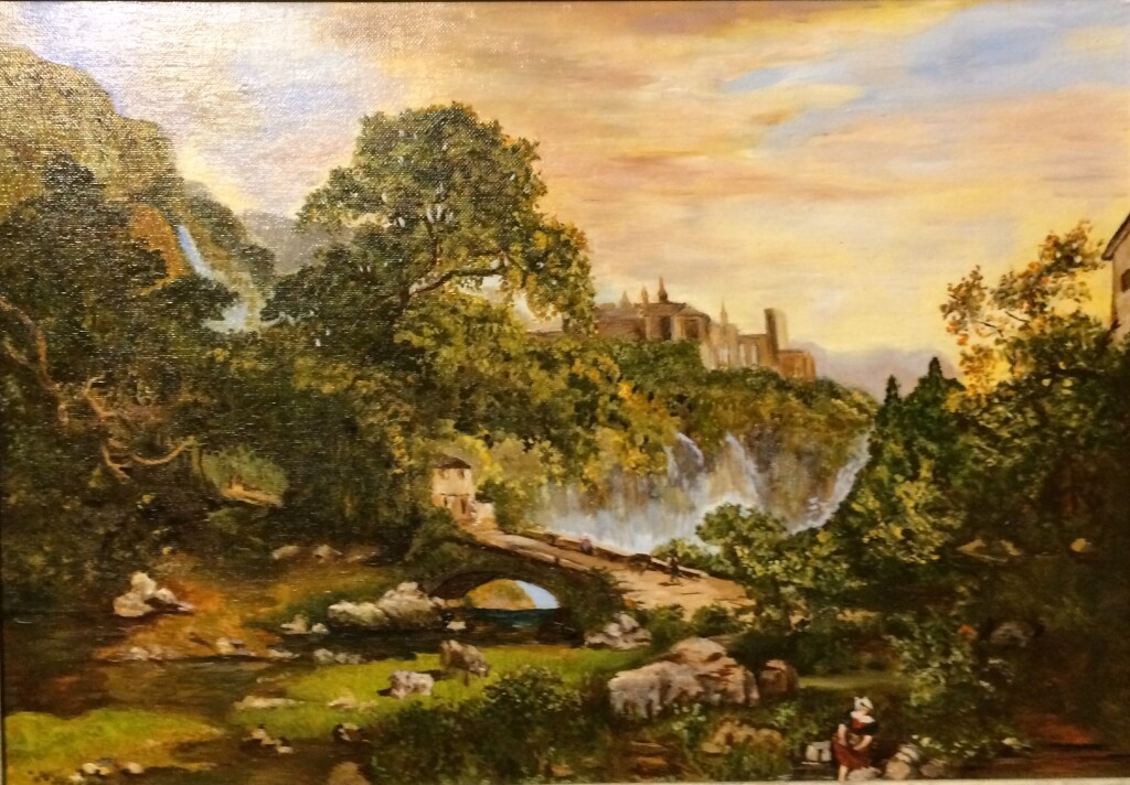 Вид высокогорного города в римской Кампаньи