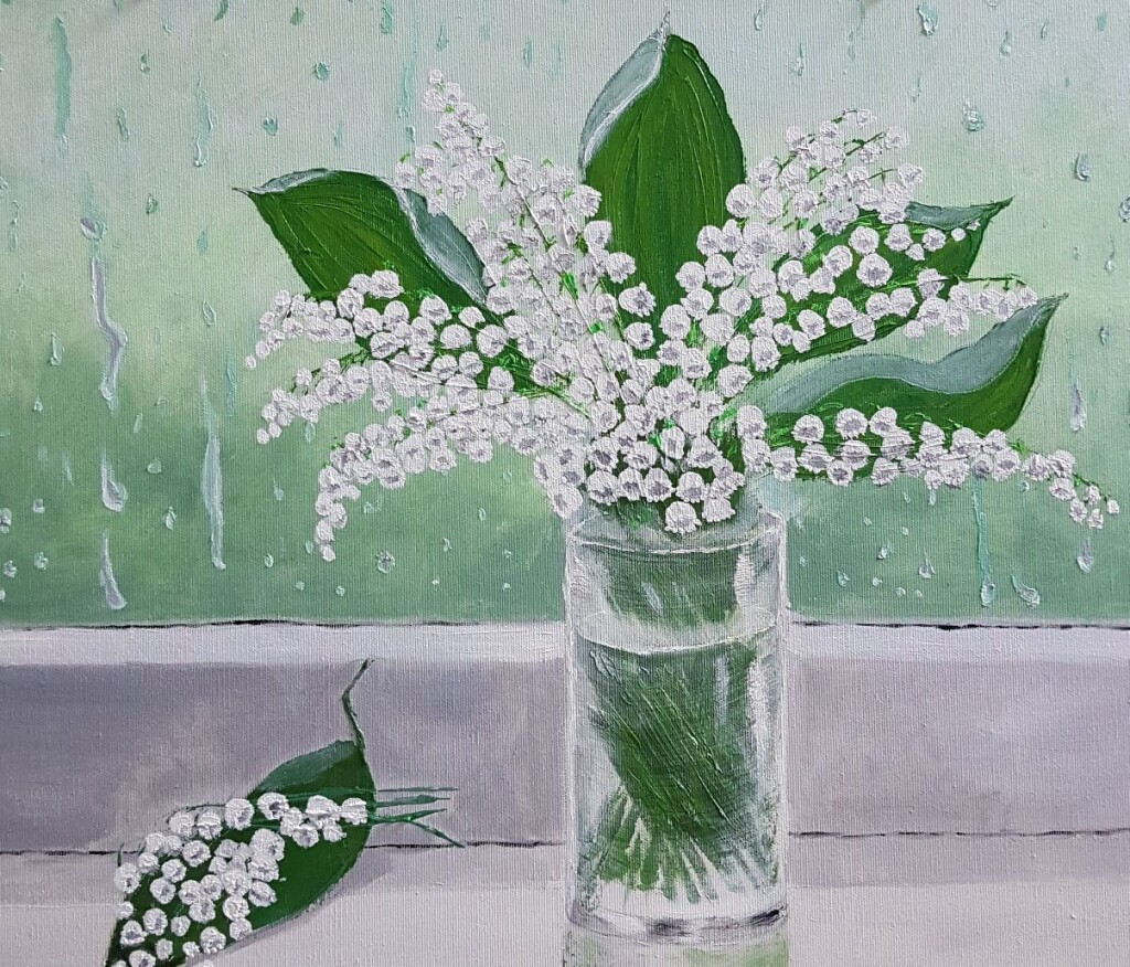 Ландыши на окне