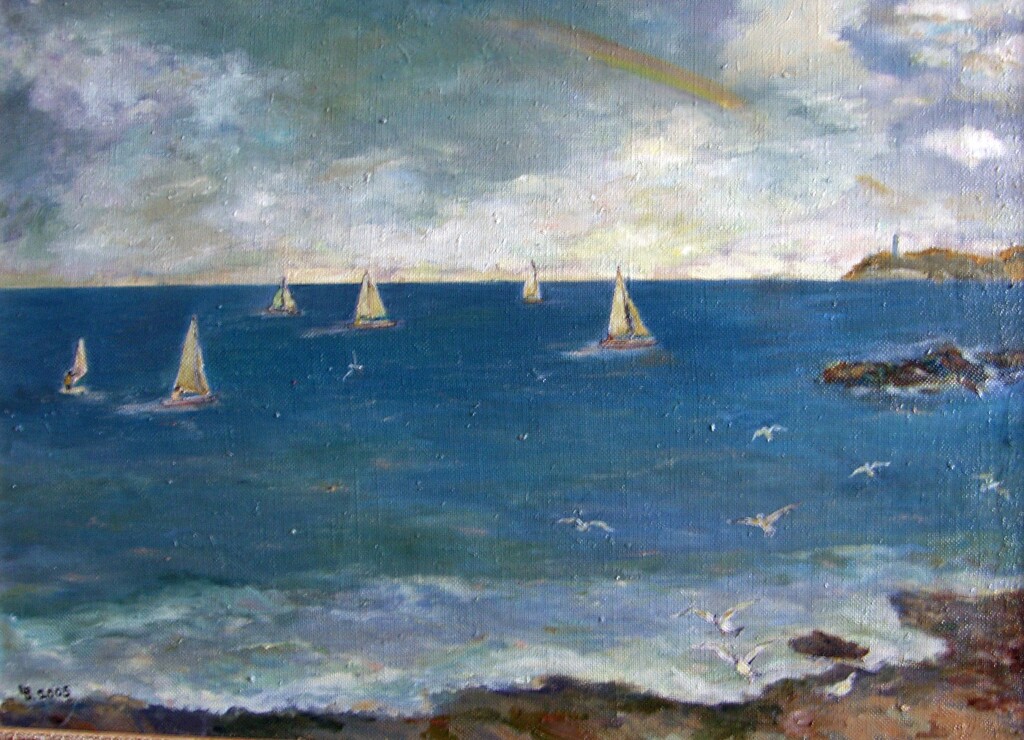 Яхты после дождя.