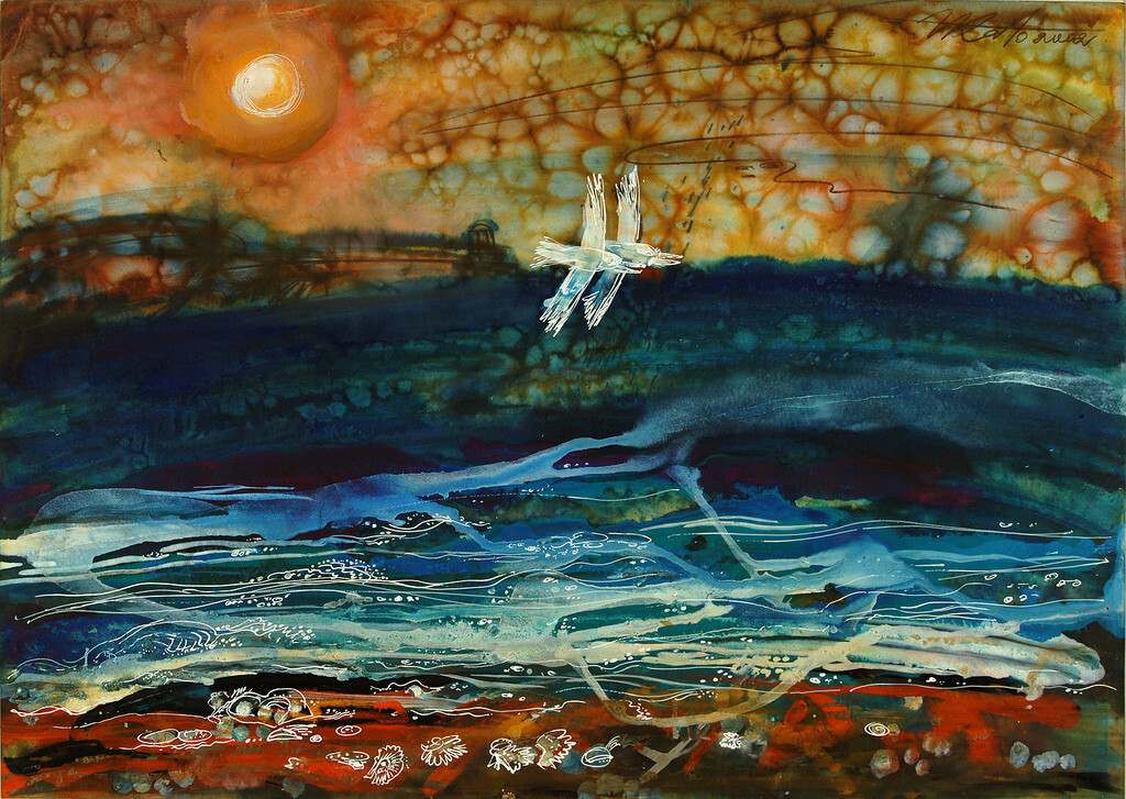 Чайки над морем