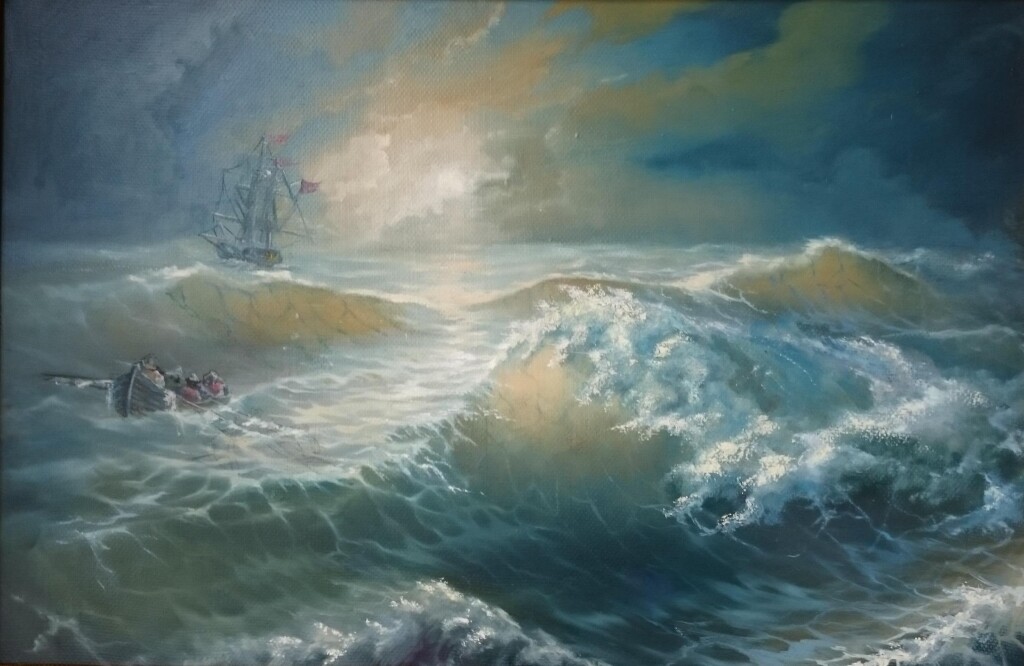 рыбаки в шторм