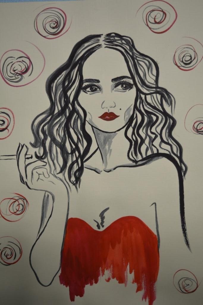 Девушка в красном