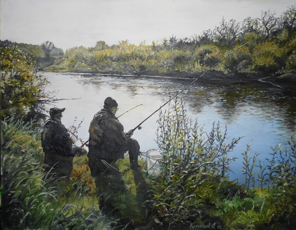 Батя на рыбалке