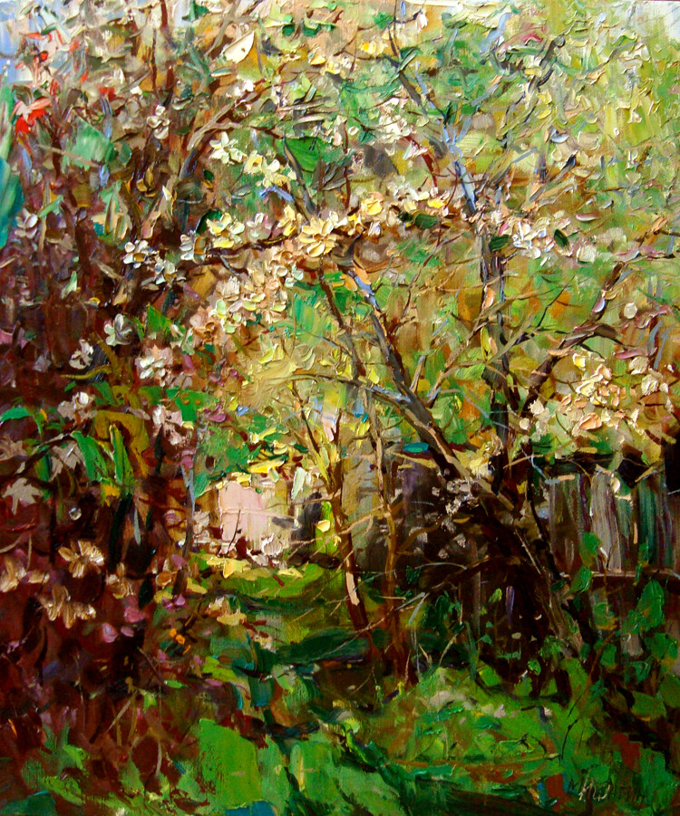 В весеннем саду