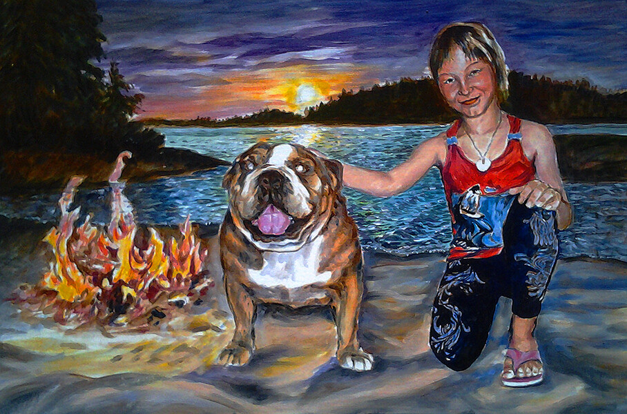 вечер на озере