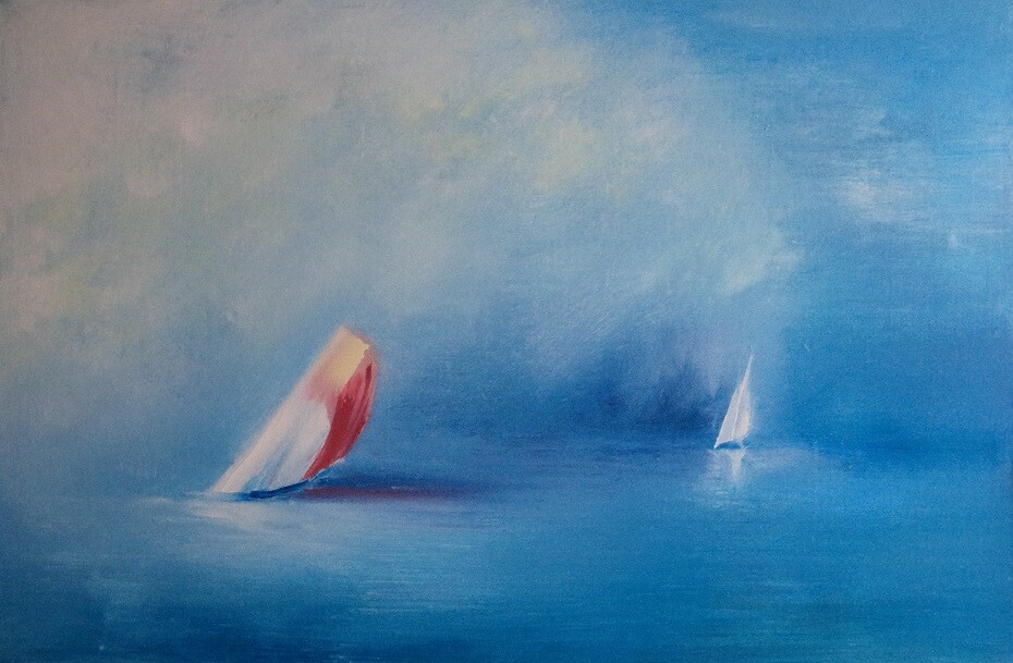 лагуна и бриз в тумане