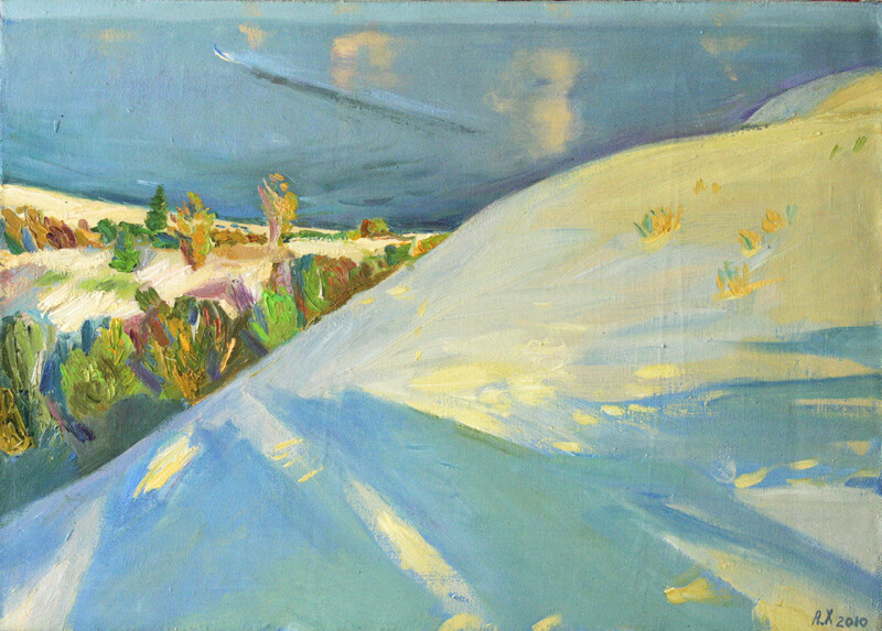 Синий вечер в дюнах