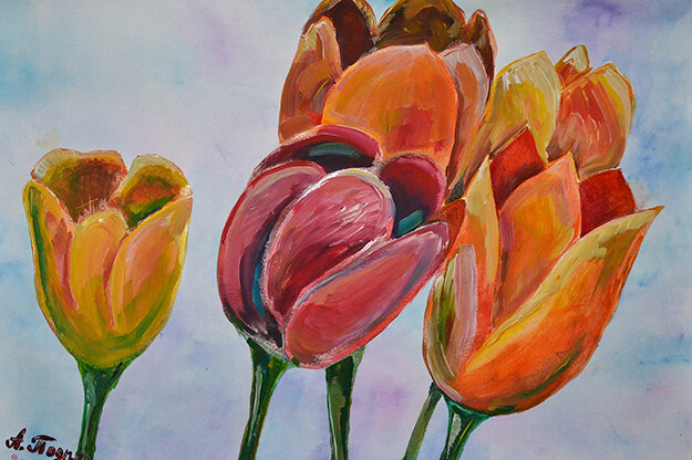 Юные тюльпаны