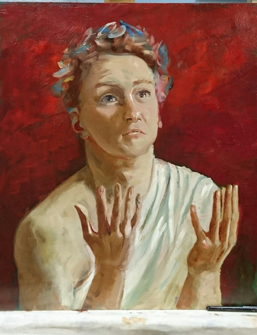 Молодой актер в образе Нерона