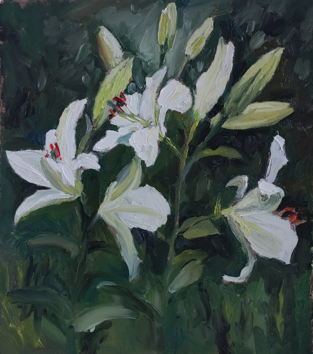 Белые лилии