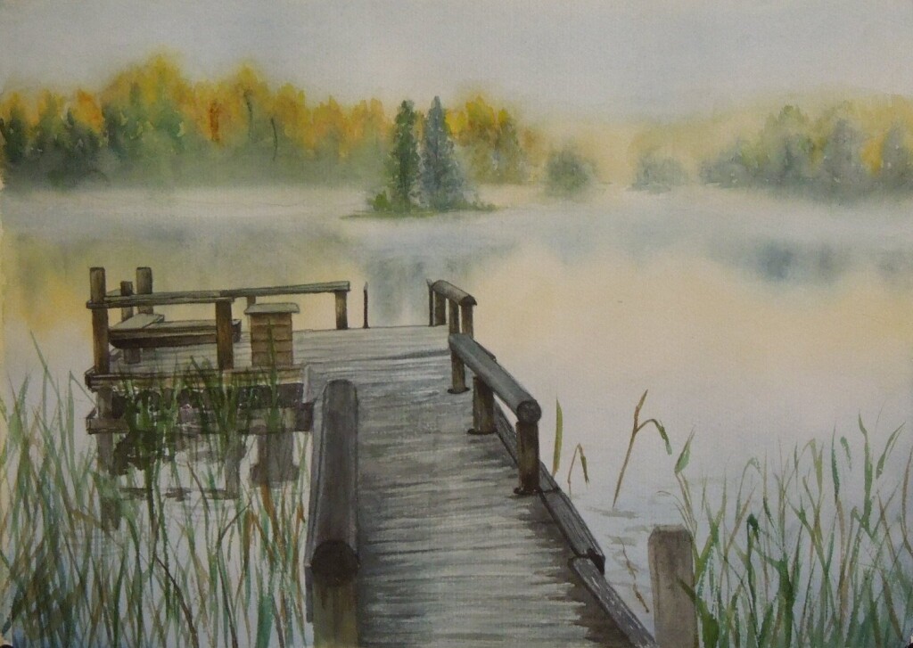 № 217 Мостик, пруд, рассвет