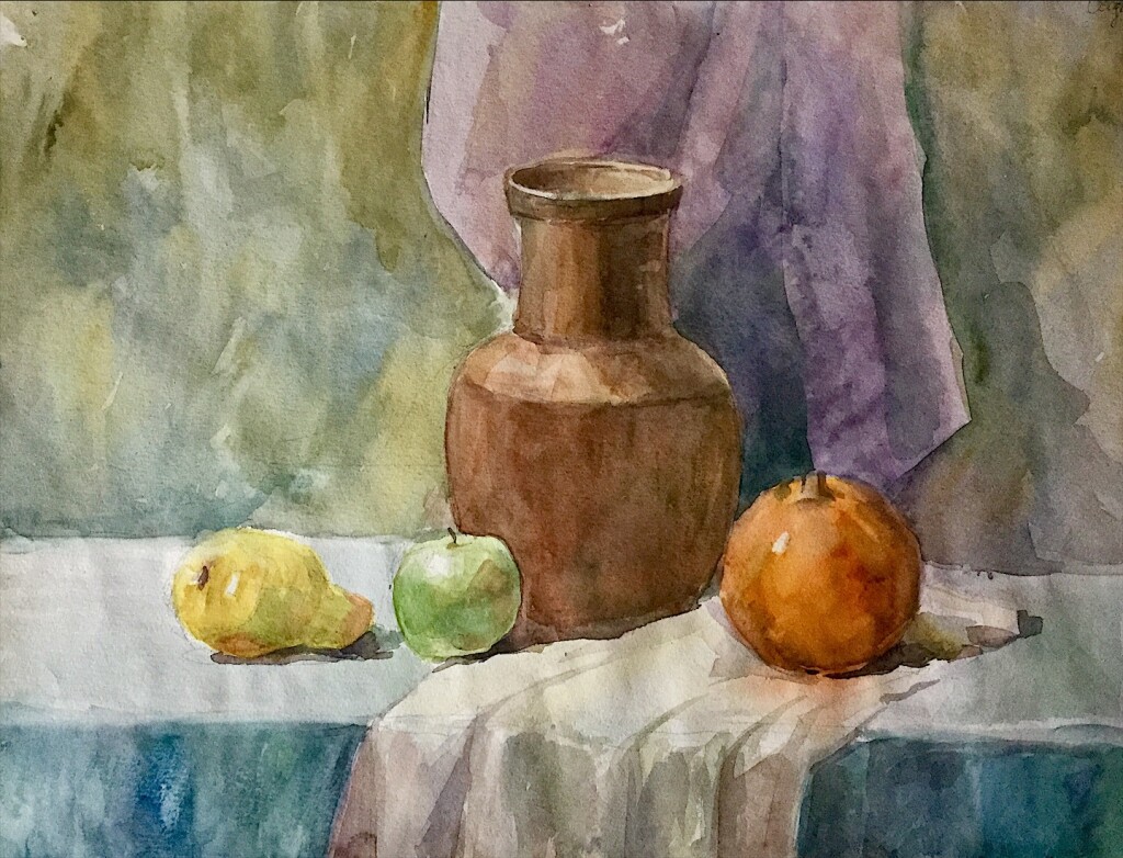 Натюрморт с фруктами и кувшином