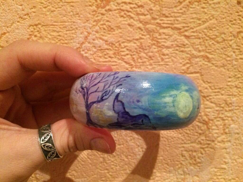 Сфинксы на рассвете браслет деревянный