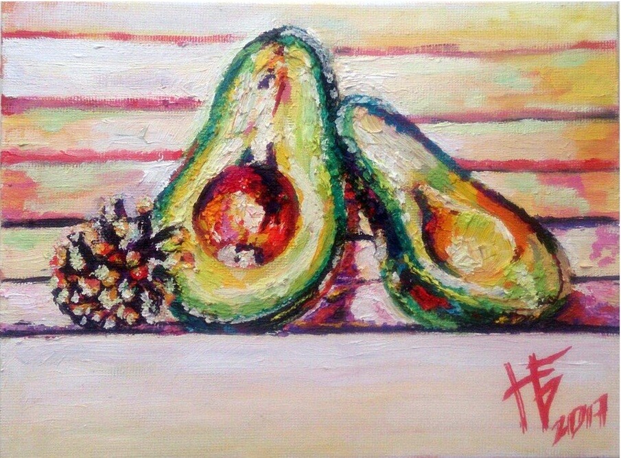 Авoкадо и шишка