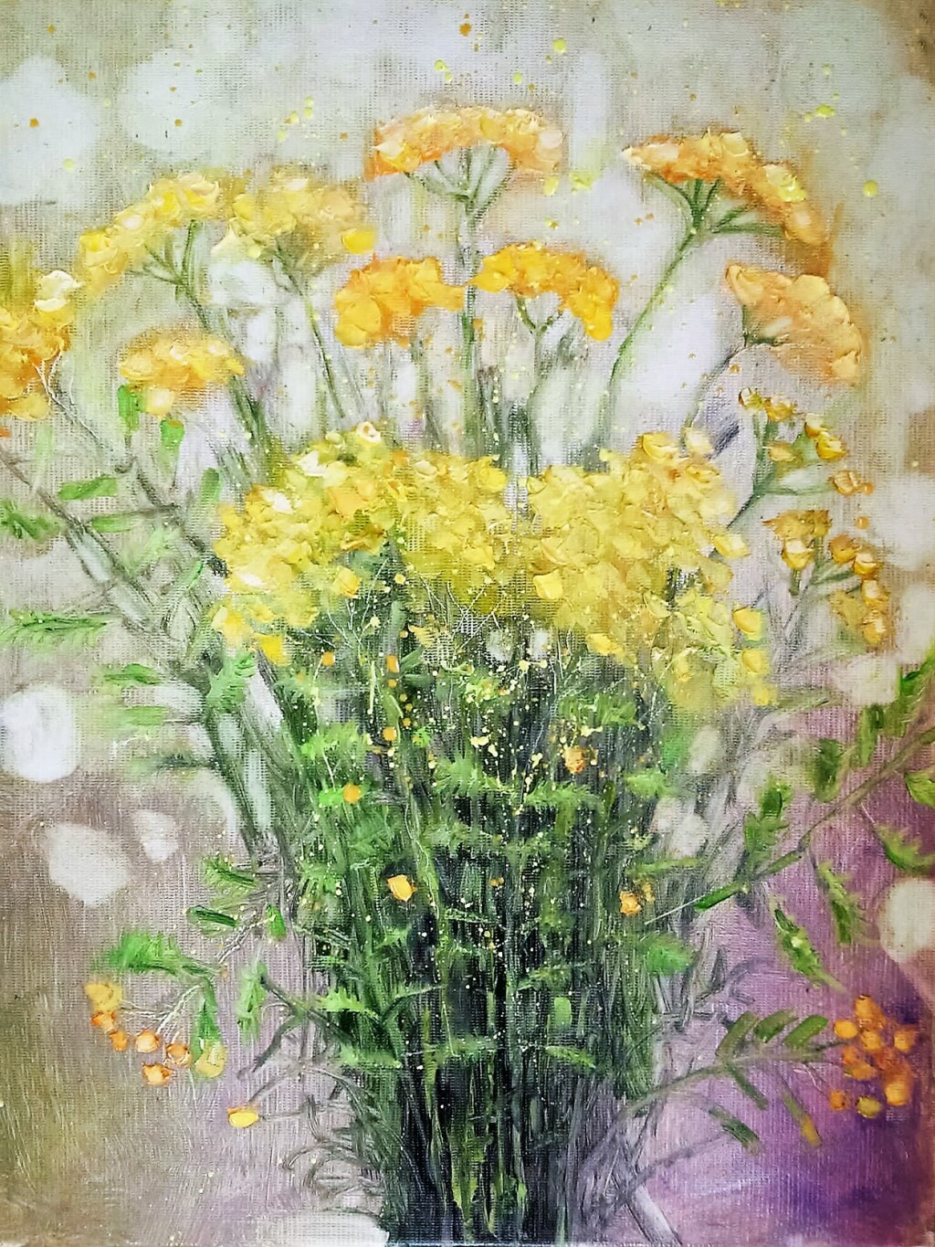 пижма цветет