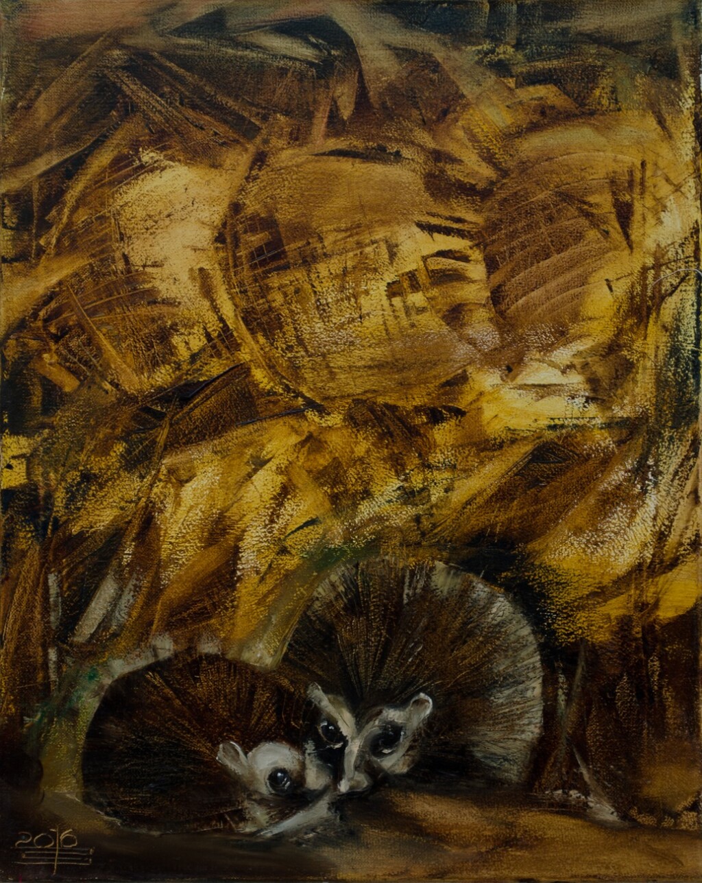 Ежики в подсолнухах