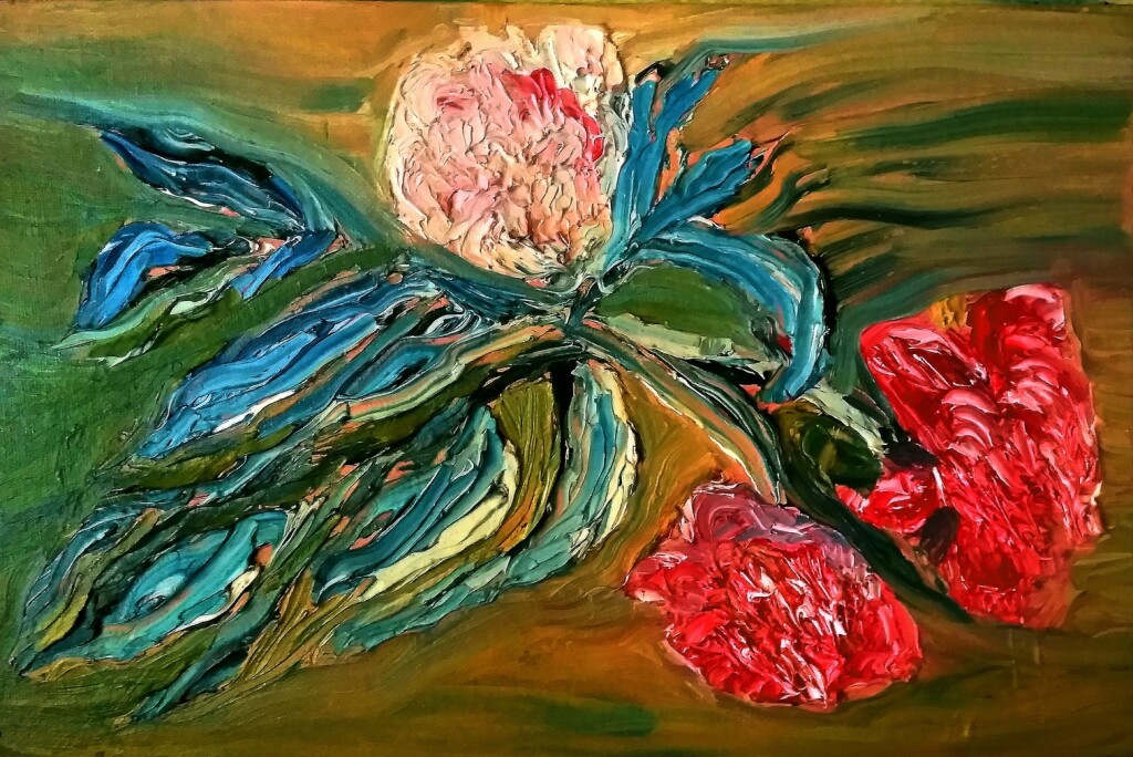 Пионы в грозу.