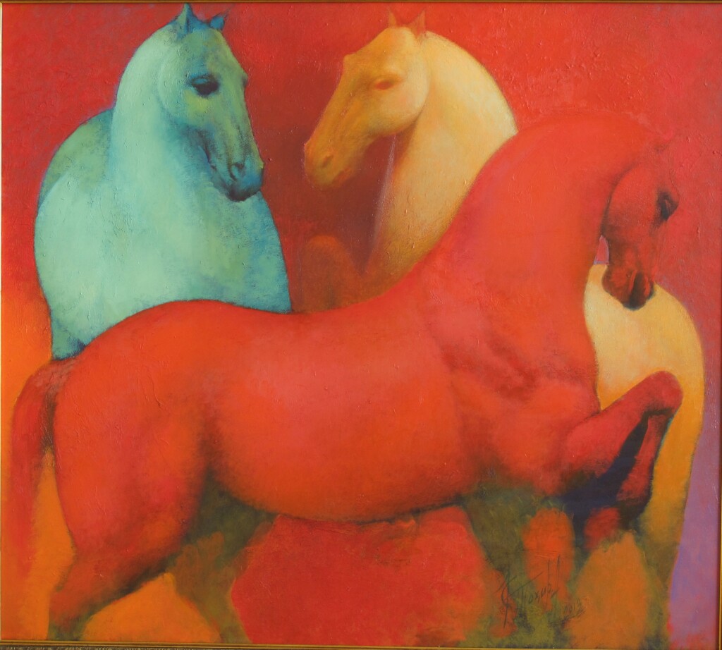 На оранжевом небе