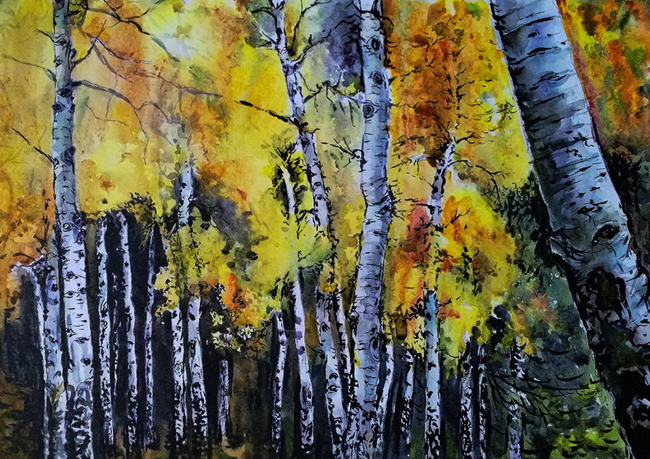 Осенний березняк