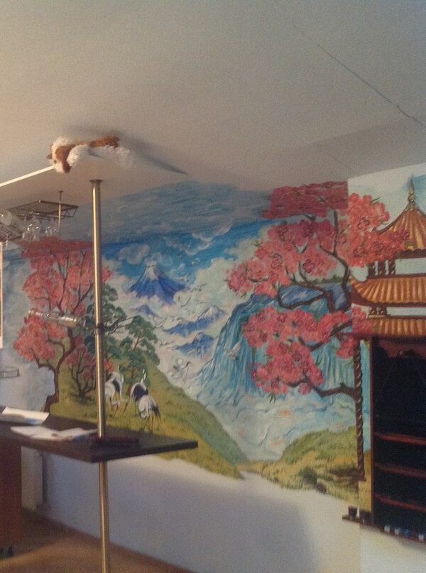 Сакура и горы