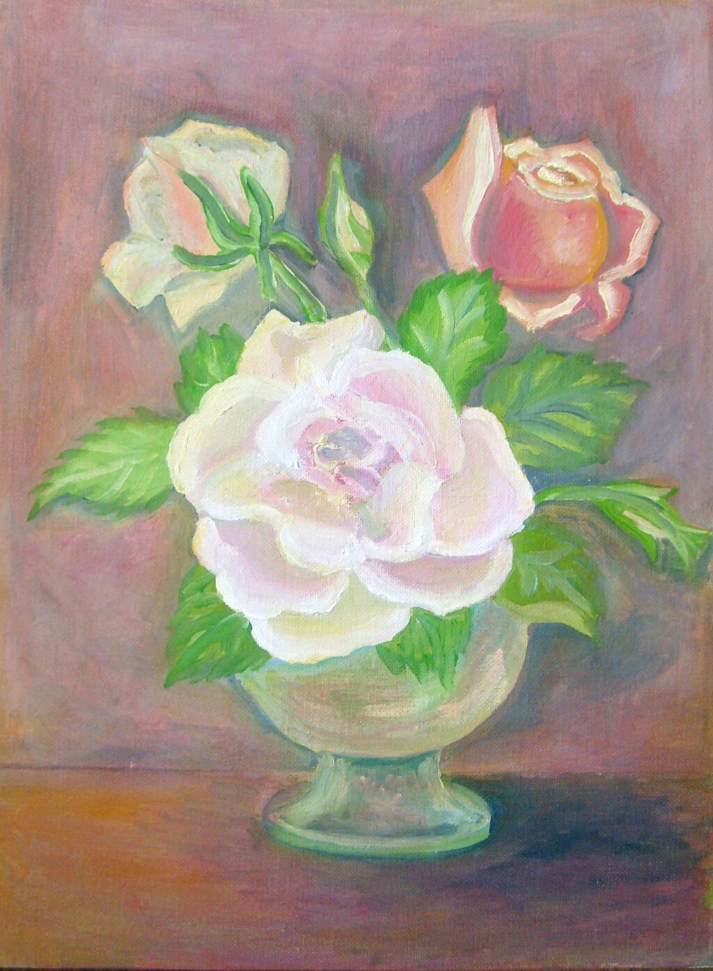 Розы в бокале