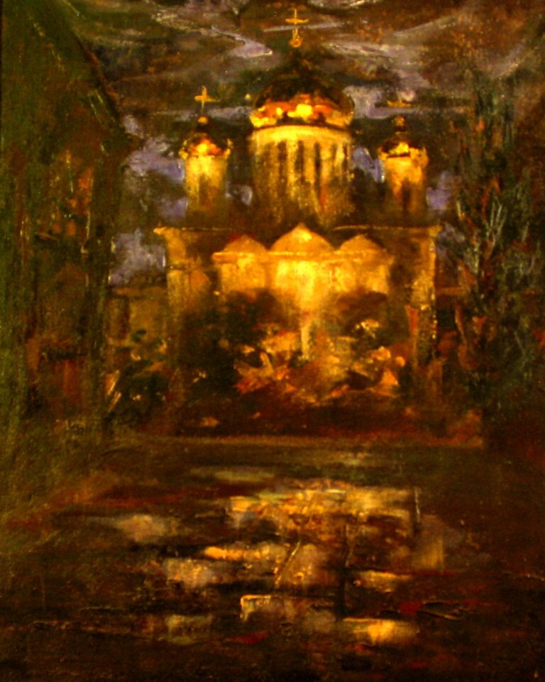 Соборный переулок ночью. Ростов-Дон