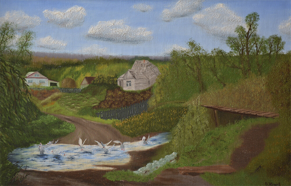 Вечерний моцион или купание гусей