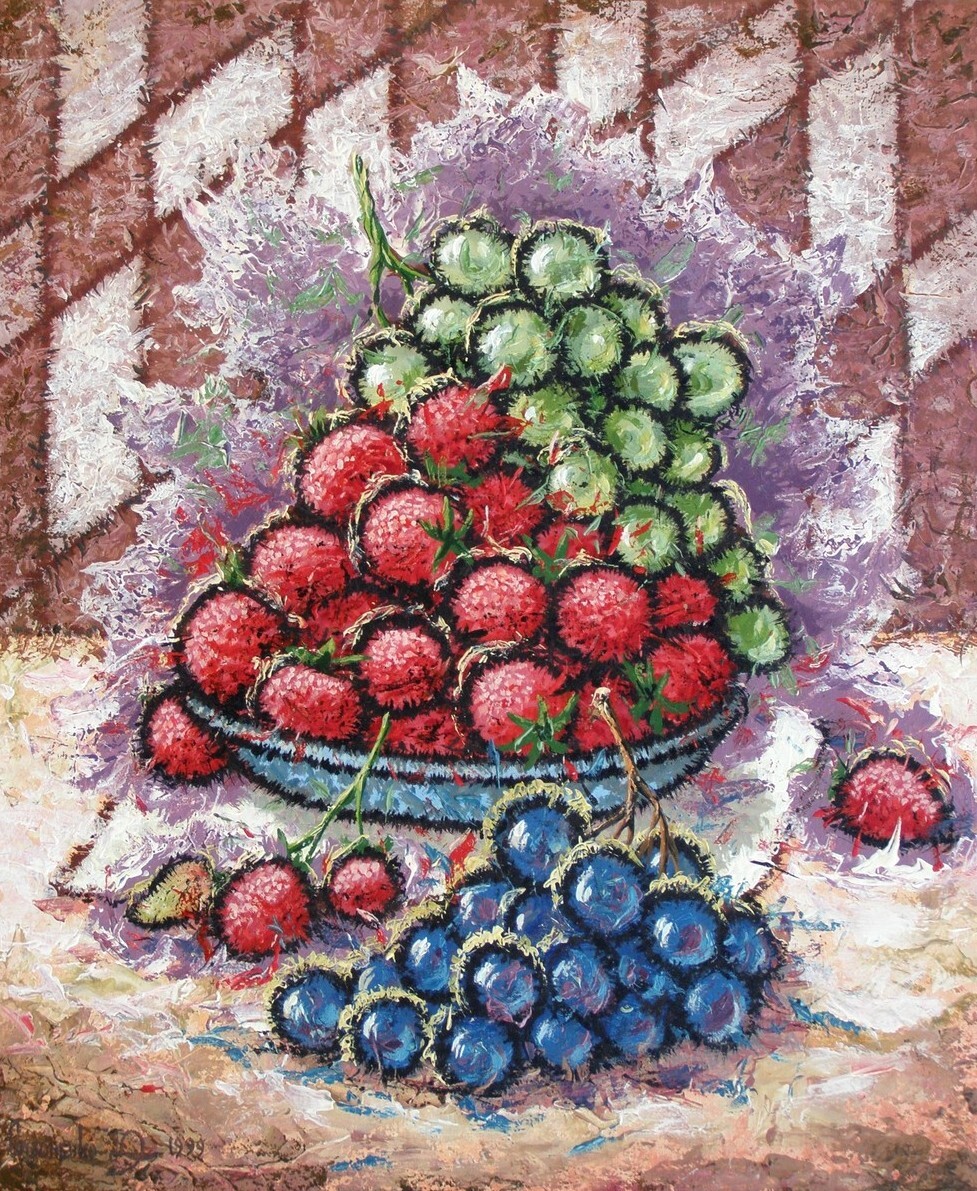 Натюрморт с клубникой.