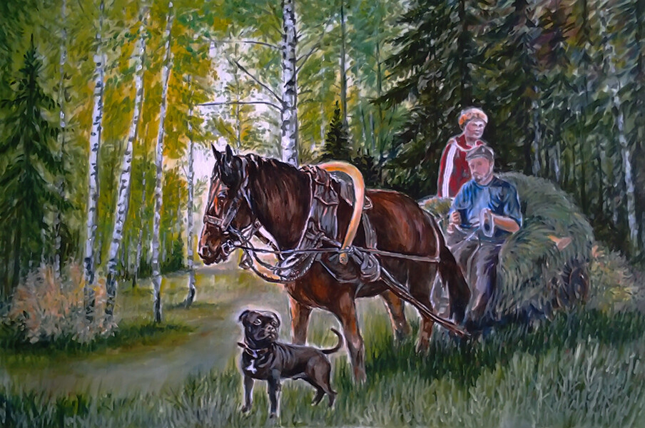 возвращение с сенокоса