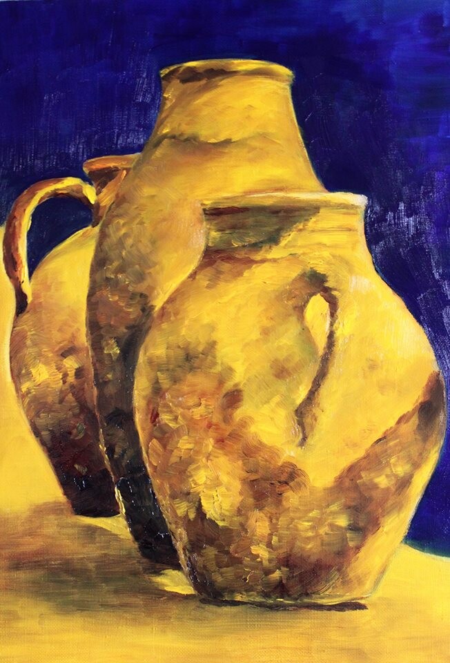 Желтое на синем