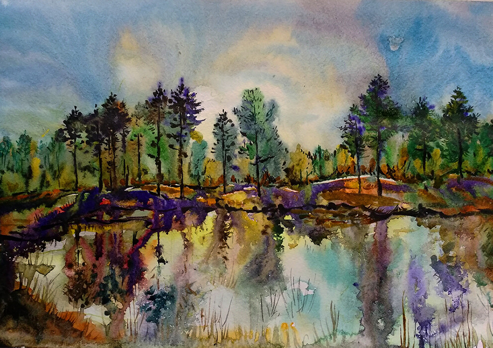 Осень на пруду