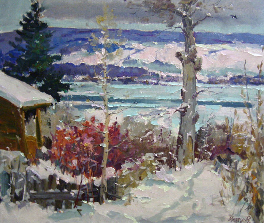 В январе много снега на дворе